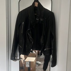 All Saints leather moto jacket